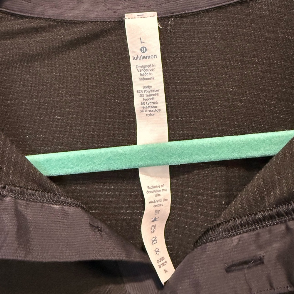 Lululemon Evolution Black Polo Large - image 3